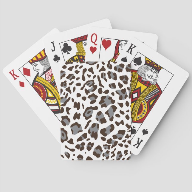 New Leopard Texture 7 Playing Cards (Back)