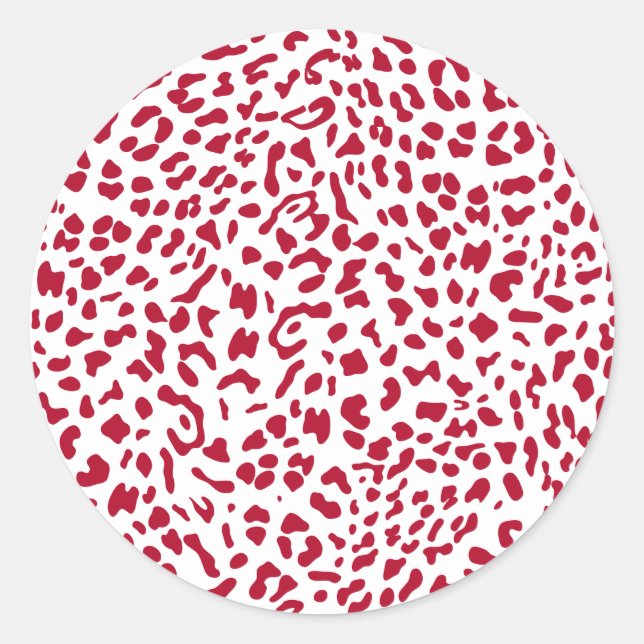 New Leopard Texture 9 Classic Round Sticker (Front)