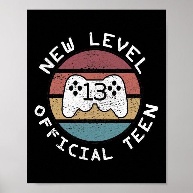 New Level 13 Official Teen - Geeky Birthday Poster (Front)