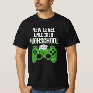 New Level Unlocked High School Gamer Student Gift T-Shirt