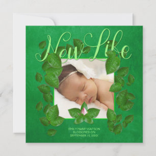 New Life Baby Girl Announcement