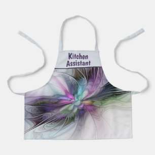 New Life, Colorful Abstract Fractal Art Fantasy Apron