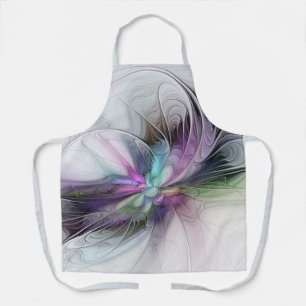 New Life, Colourful Abstract Fractal Art Fantasy Apron