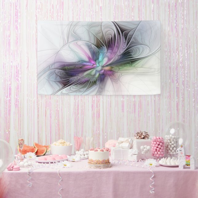 New Life, Colourful Abstract Fractal Art Fantasy Banner (Party)