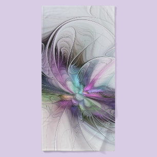 New Life, Colourful Abstract Fractal Art Fantasy Bath Towel