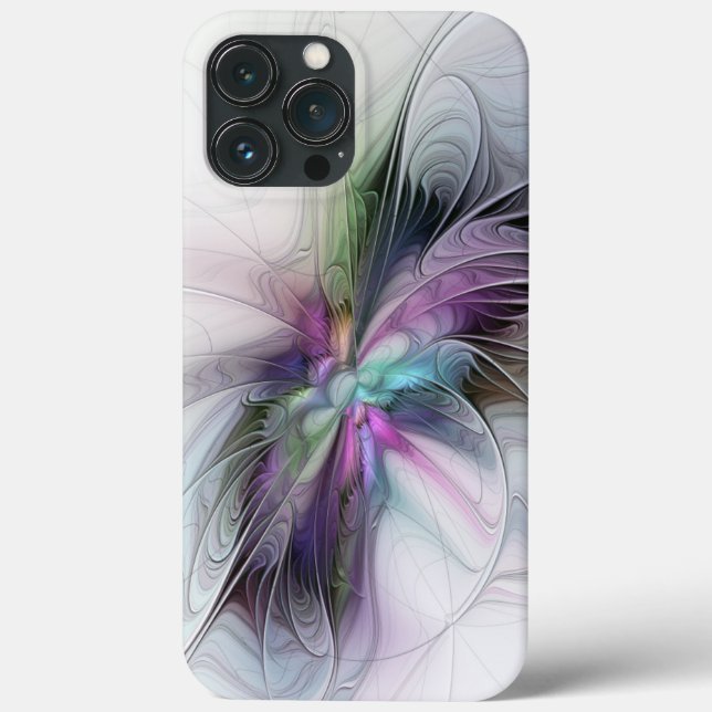 New Life, Colourful Abstract Fractal Art Fantasy Case-Mate iPhone Case (Back)