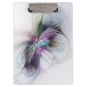 New Life, Colourful Abstract Fractal Art Fantasy Clipboard