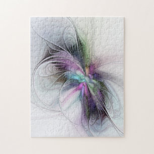 New Life, Colourful Abstract Fractal Art Fantasy Jigsaw Puzzle