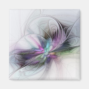 New Life, Colourful Abstract Fractal Art Fantasy Magnet