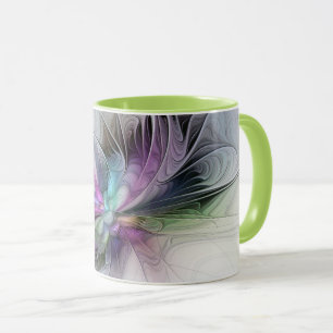 New Life, Colourful Abstract Fractal Art Fantasy Mug