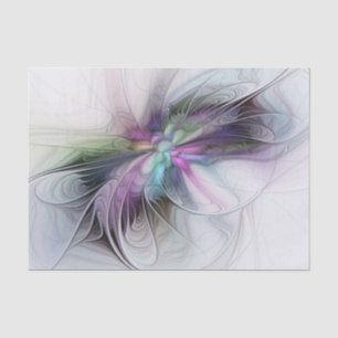 New Life, Colourful Abstract Fractal Art Fantasy Tissue Paper