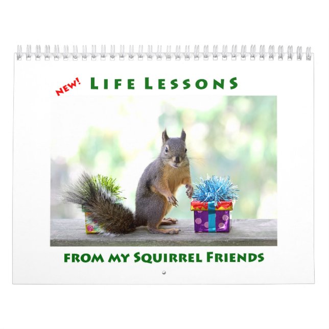 New Life Lessons Funny Squirrel Calendar (Cover)