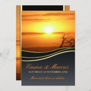 New Life Sunset Engagement / Wedding Invitation