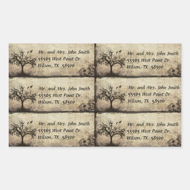 New Life Vintage Cut Your Self Address Stickers (Front)