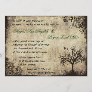 New Life Vintage Wedding Invitation