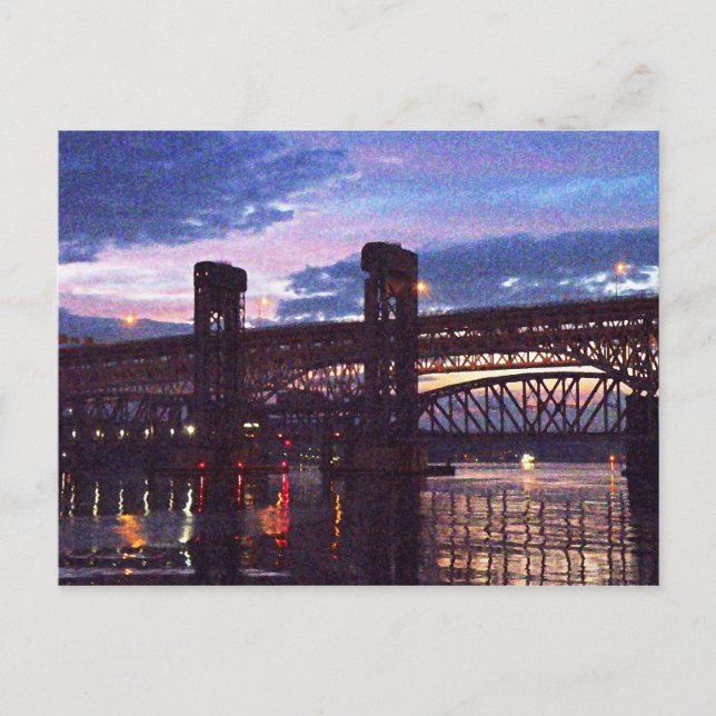 New London Bridges Over the Thames Postcard (Front)