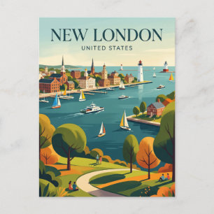 New London Connecticut Postcard