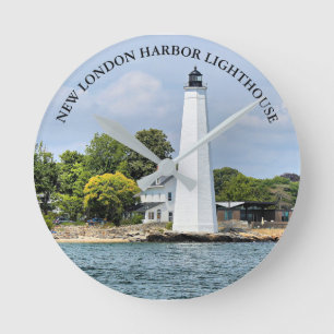 New London Harbour Lighthouse, CT Wall Clock
