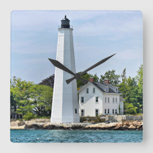 New London Harbour Lighthouse, CT Wall Clock