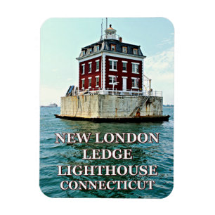 New London Ledge Light, Connecticut Photo Magnet