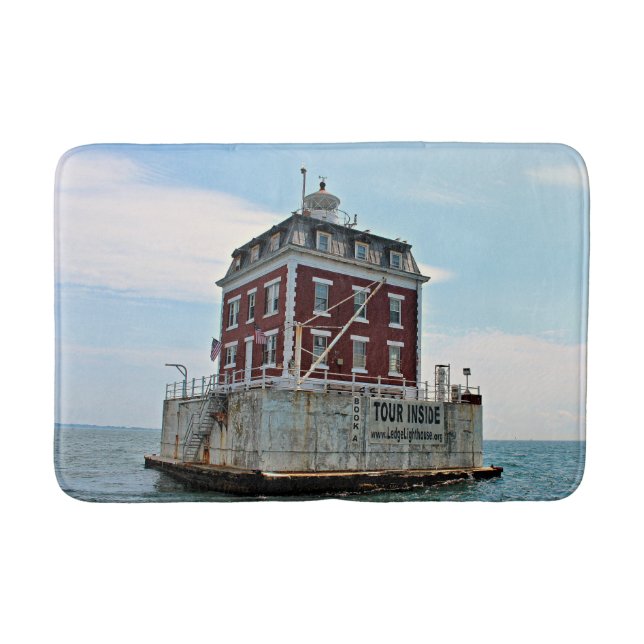 New London Ledge Lighthouse, Connecticut Bath Mat (Front)