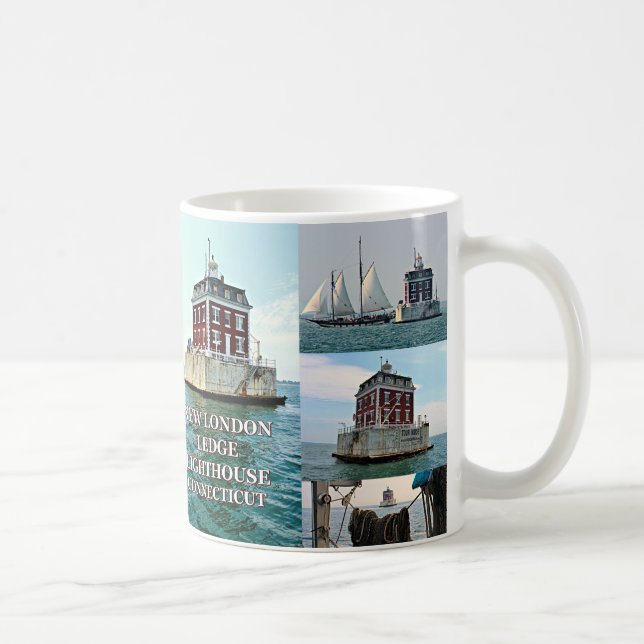 New London Ledge Lighthouse, Connecticut Mug (Right)
