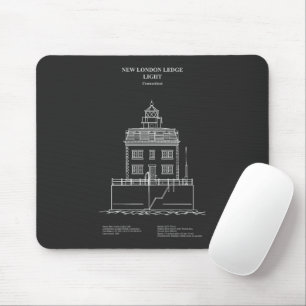 New London Ledge Lighthouse - Connecticut – PD Mouse Pad