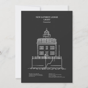 New London Ledge Lighthouse - Connecticut – PD Thank You Card