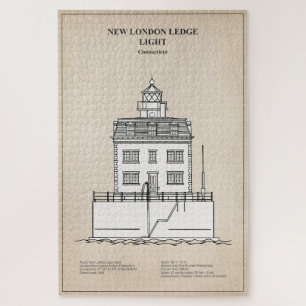 New London Ledge Lighthouse - Connecticut - SBD Jigsaw Puzzle