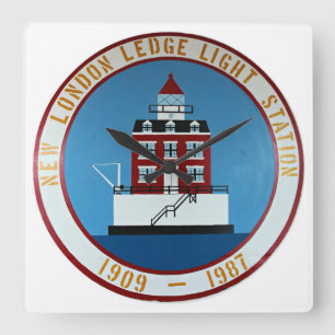 New London Ledge Lighthouse Connecticut Wall Clock