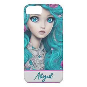 New London Princess with Turquoise Hair and Eyes   iPhone 8/7 Case
