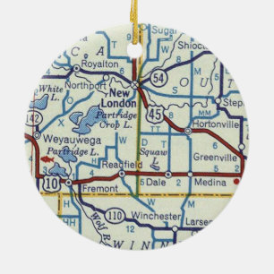 New London WI Ceramic Ornament