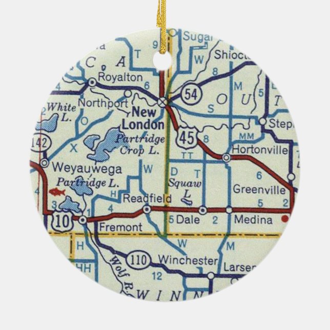 New London WI Ceramic Ornament (Back)
