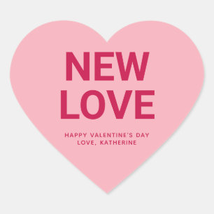 New love cute Valentine's Day custom conversation Heart Sticker