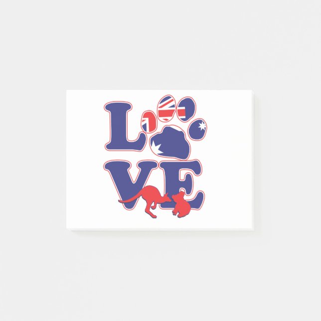 NEW-Love-From-Australia-with-Animals Post-it Notes (Front)
