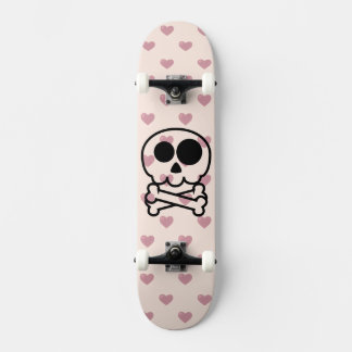 NEW - Love Heart Cartoon Skull Skateboard