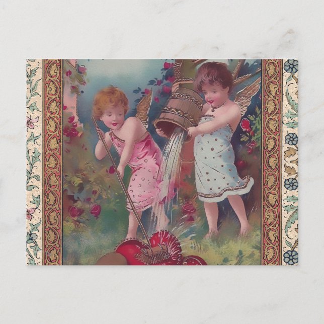 New Love & Hearts Postcard (Front)