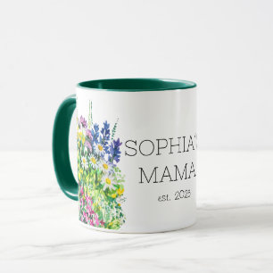 New Mama mug, wildflowers Mug