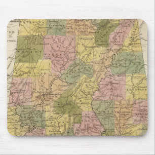 New Map Of Alabama 2 Mouse Pad