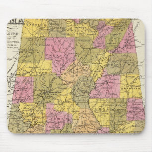 New Map Of Alabama Mouse Pad