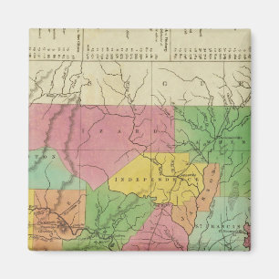 New Map Of Arkansas 2 Magnet