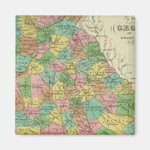 New Map Of Georgia 2 Magnet