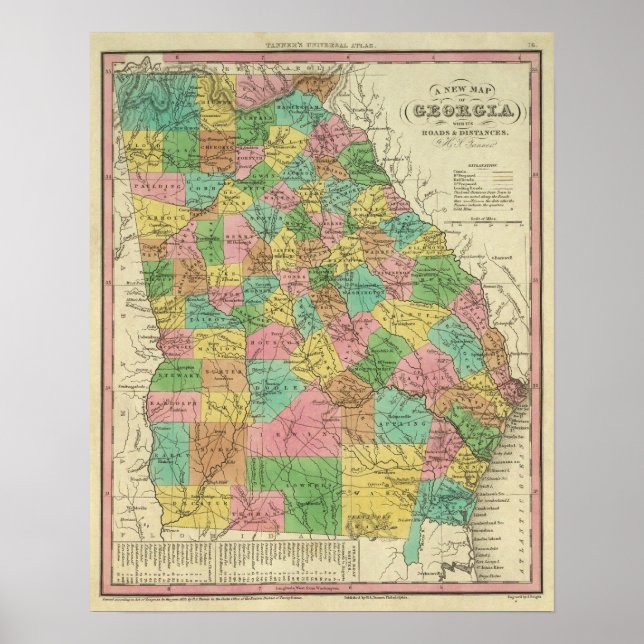 New Map Of Georgia 2 Poster (Front)