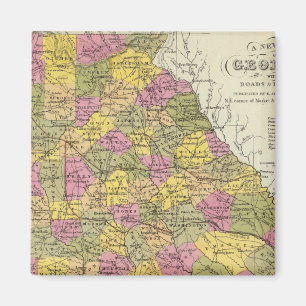 New Map Of Georgia Magnet