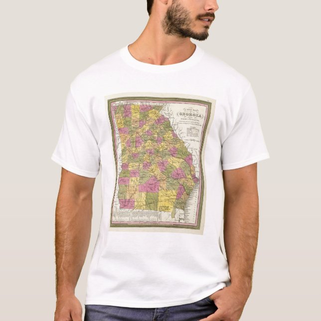 New Map Of Georgia T-Shirt (Front)