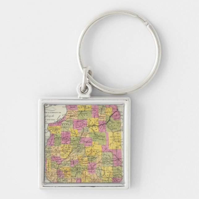 New Map Of Illinois Key Ring (Front)