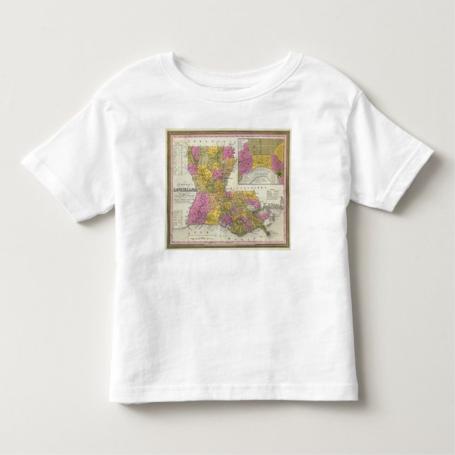 New Map Of Louisiana 3 Toddler T-Shirt (Front)