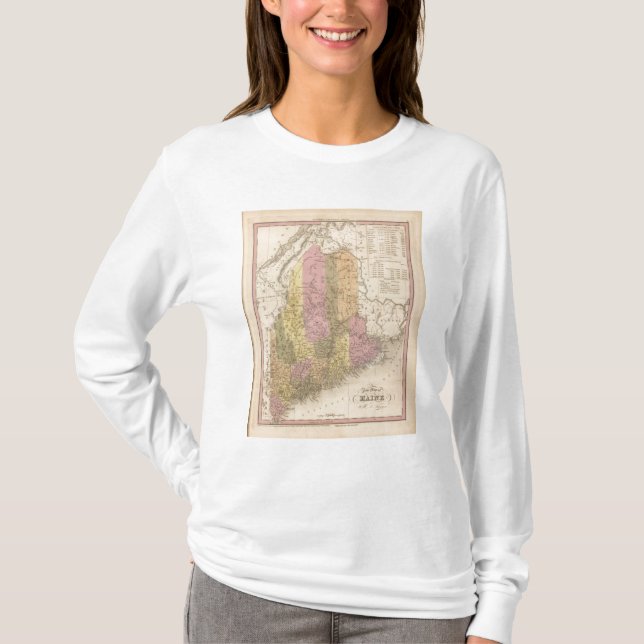 New Map of Maine T-Shirt (Front)