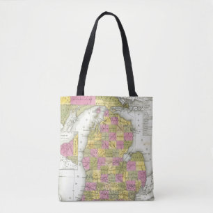 New Map Of Michigan 2 Tote Bag