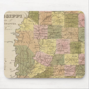 New Map Of Mississippi Mouse Pad